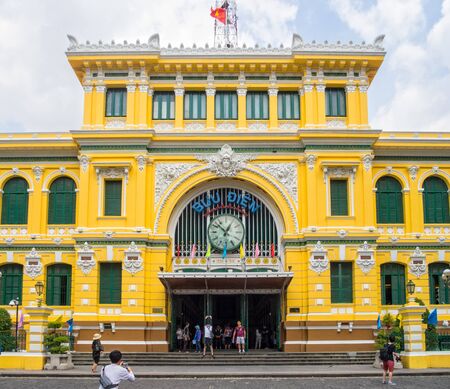 The Saigon Central Post Office is one of the most iconic tourist destinations in the city - Ho Chi Minh City, Vietnamのeditorial素材