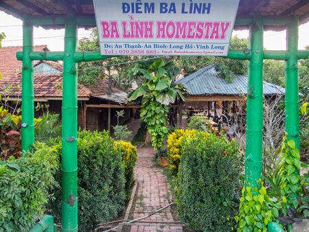 Ba Linh homestay offers comfortable accommodation and beautiful food - Vinh Long Island, Vietnamのeditorial素材
