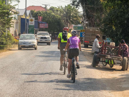 Cycling tours offer a great way to explore the country - Roka Ar, Cambodiaのeditorial素材