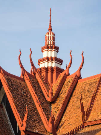 The Khmer roof of the National Museum of Cambodia - Phnom Penh, Cambodiaのeditorial素材