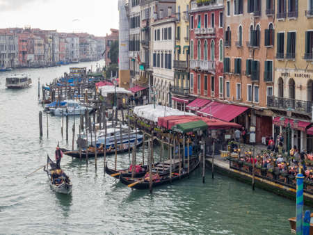 Riva del Vin photographed from the Rialto Bridge (Ponte di Rialto) - Venice, Veneto, Italyのeditorial素材