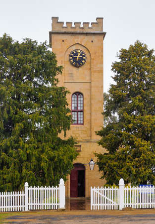 St Luke's Anglican Church, completed in 1835, is the oldest intact church in Tasmania - Richmond, Tasmania, Australiaの写真素材