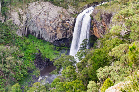 Lower Ebor Falls on the Guy Fawkes River plunges into the gorge - Dorrigo, NSW, Australiaの写真素材