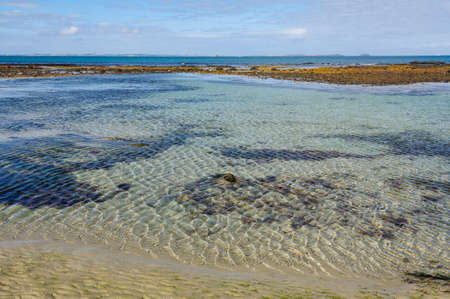 Low tide at Dodds Creek Beach - Flinders, Victoria, Australiaの写真素材