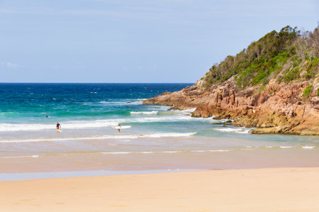 One Mile Beach is a lovely sandy patrolled beach - Port Stephens, NSW, Australiaのeditorial素材