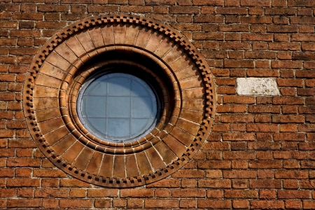 the window of the church of san babila in milanの写真素材