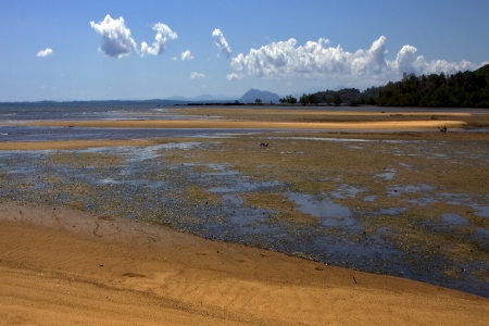 lokobe reserve, madagascar lagoon , coastline and sandの写真素材