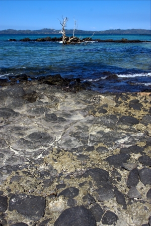 nosy be ,nosy mamoko, madagascar lagoon , coastline and sandの写真素材