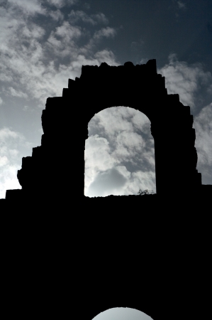 from inside of arena  el jem in tunisia,coliseumの写真素材