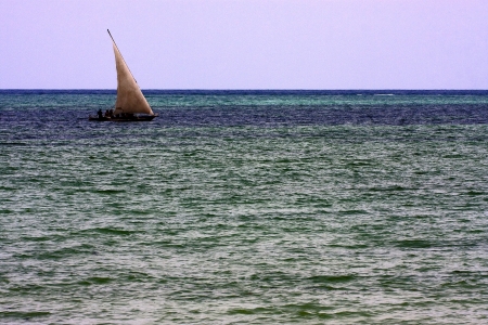 boat in tanzania zanzibar seaの写真素材