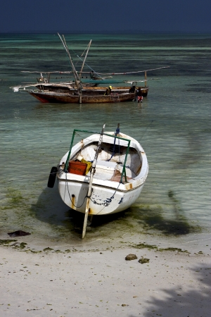 boat in tanzania zanzibar seaの写真素材