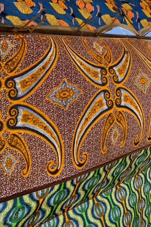 a  colored cotton texture in zanzibarの写真素材