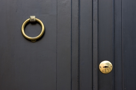 a blink knocker in door colonia del sacramento uruguayの写真素材