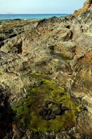 rock beach and lanzarote