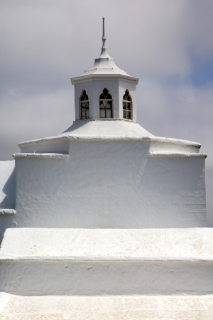 lanzarote  spain the old wall terrace church bell tower in teguise arrecife
の写真素材