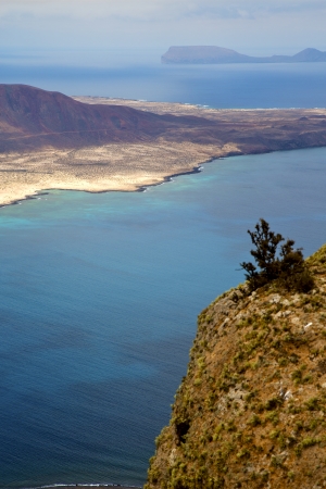 flower spain miramar del rio harbor rock stone sky cloud beach  boat  yacht water  in lanzarote  graciosa 
の写真素材