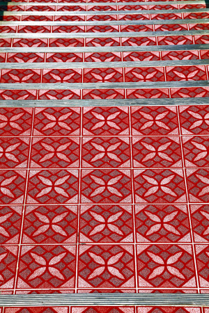 asia thailand kho samui  abstract cross texture floor ceramic  tiles in the templeの写真素材