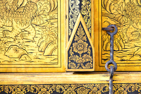 thailand       and  asia   in  bangkok     temple abstract cross colors door wat  palaces   colors religion      gateの写真素材