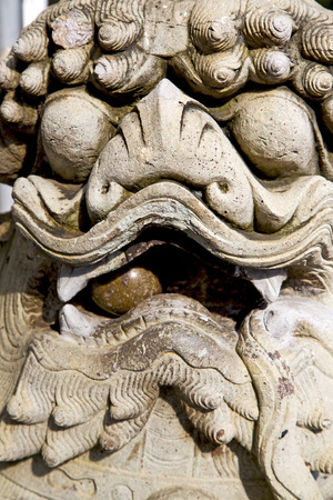 demon in the temple bangkok asia   thailand abstract cross colors step gold wat  palaces  warrior monsterのeditorial素材