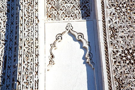 moroccan old wall and brick in antique city