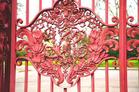 abstract  metal in englan london railing steel and backgroundの写真素材