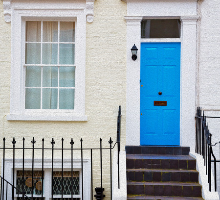 notting hill in london england old suburban and antique    wall doorの写真素材