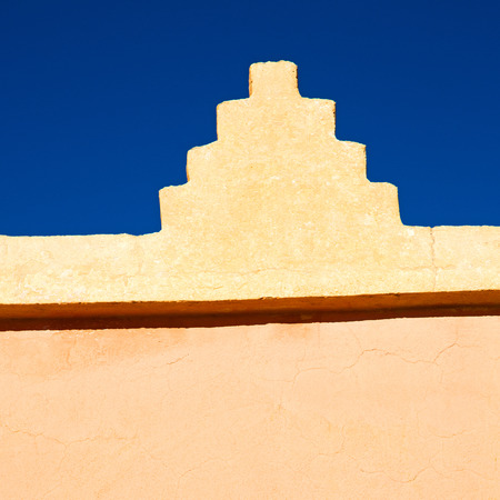 moroccan old wall and brick in antique cityの写真素材