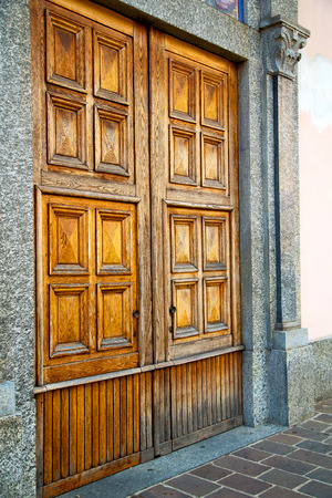 old door in italy land europe architecture and wood the historical gateの写真素材