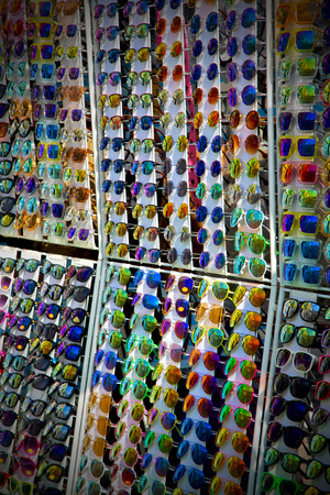 in london glass and sunglasses in the light and reflexの写真素材