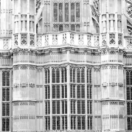 in london old historical  parliament glass    window    structure and terraceの写真素材