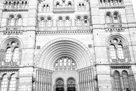 old construction in london englan europe brick  wall and windowの写真素材