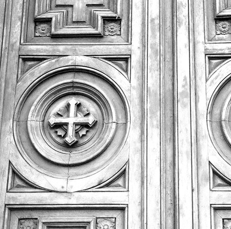 door in italy old ancian wood and traditional                 texture nailの写真素材