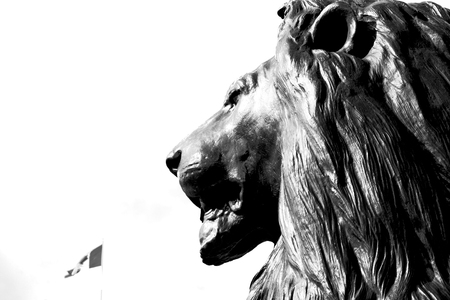 marble and statue in old city of london       englandの写真素材