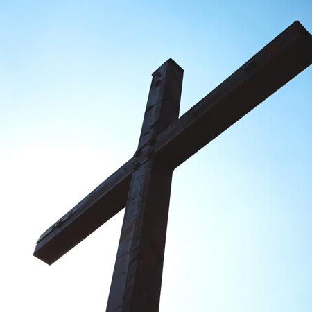 cross in italy old ancian wood and traditional                 textureの写真素材