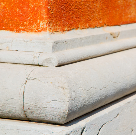 abstract old column in the  country  of europe italy and marble brickの写真素材