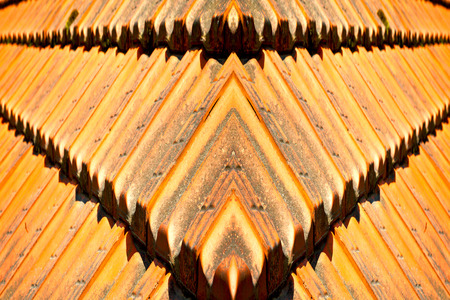old roof in italy the line and texture of diagonal architectureの写真素材