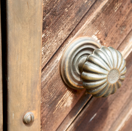 door in italy old ancian wood and traditional               texture nailの写真素材