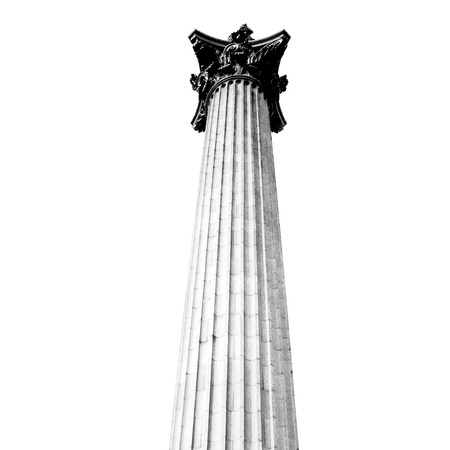 column in london england old architecture and skyの写真素材