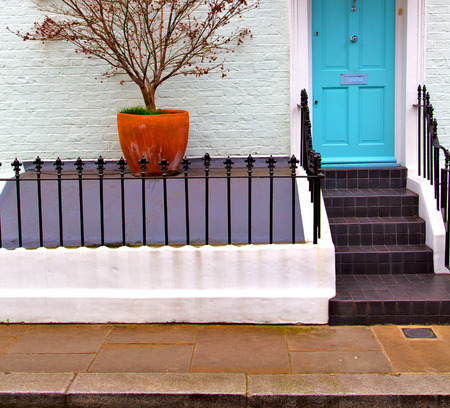 notting hill in london england old suburban and antique liliac       wall door
