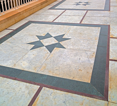 marble mosaic in the old city morocco africa and history travelの写真素材