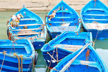 boat and sea    in africa morocco old castle brown brick  sky pierの写真素材