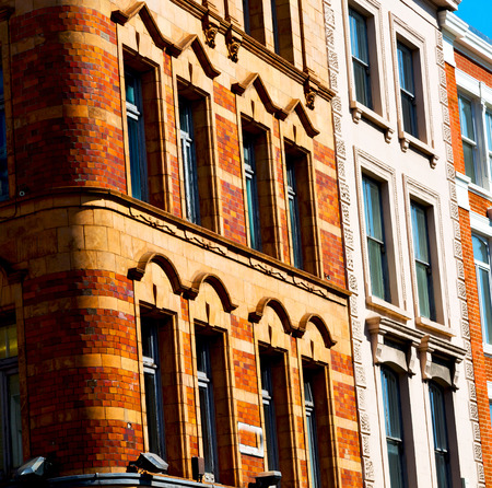 old windon in england london brick and glass the wallの写真素材