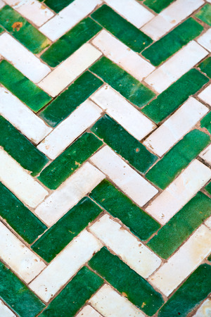 line in morocco africa old tile and colorated floor ceramic abstractの写真素材