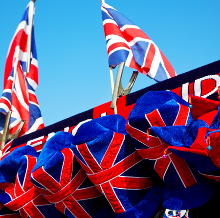 in london old red hat and black     the   fashion shopの写真素材