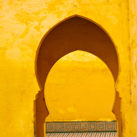 olddoor in morocco  africa ancien and wall ornate brown