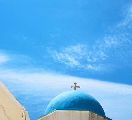 in europe greece a cross     the cloudy skyの写真素材