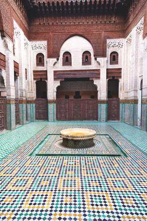 fountain in morocco africa old antique construction  mousque palaceのeditorial素材