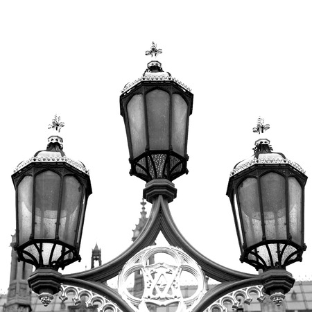 europe in the sky of london lantern and abstract illuminationの写真素材