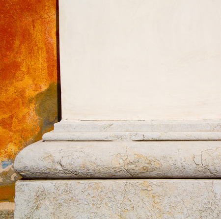 abstract old column in the  country  of europe italy and marble brickの写真素材