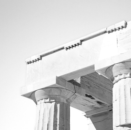 in greece the old architecture and historical place parthenon       athens